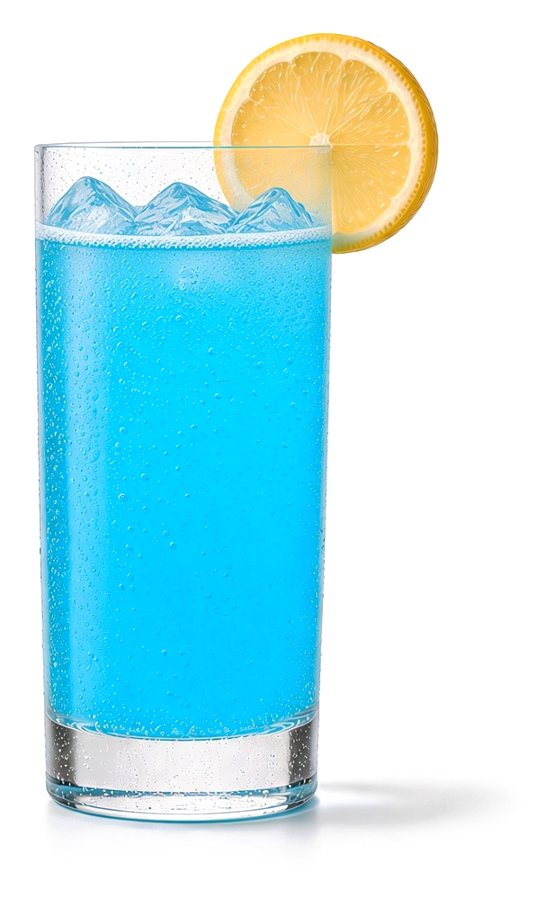 Blue Lagoon in our highball