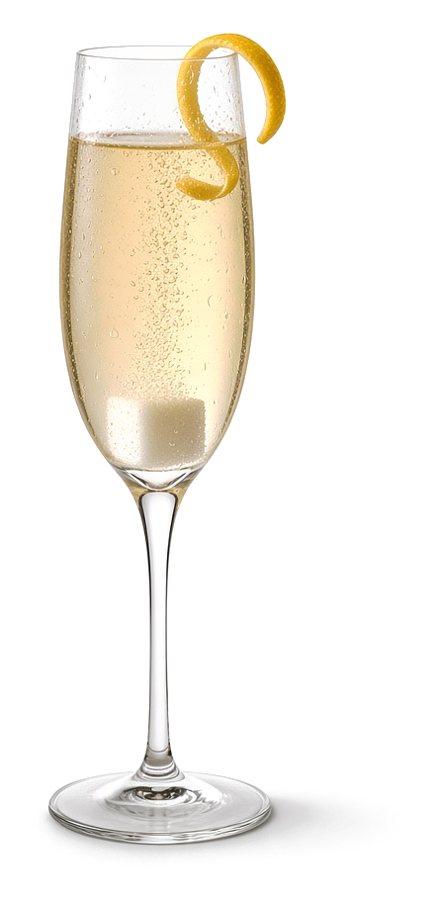 Champagne Cocktail in our palace flute