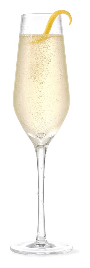 Sparkling Elderflower in our champagne flute