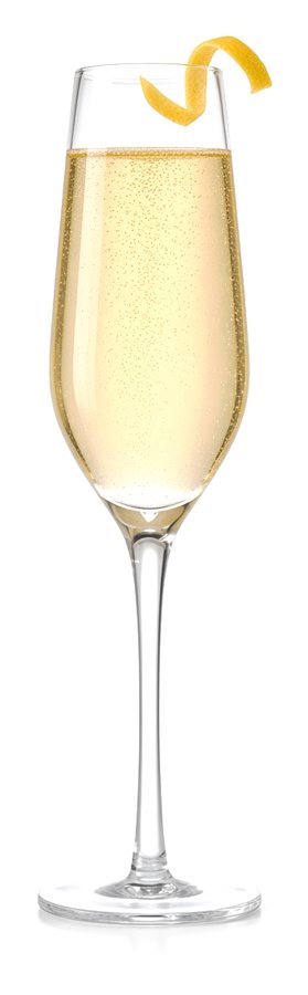 French 75 in our champagne flute