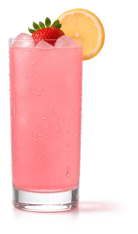 Strawberry Lemonade in our highball